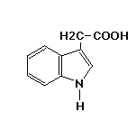 The chemical structure of IAA, and Auxin.