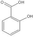 Chemical structure of Salicylic Acid.