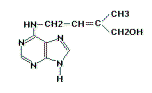 Chemical structrue of Zeatin, a Cytokinin.